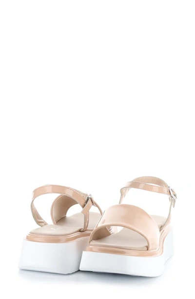 Shop Bos. & Co. Shasta Ankle Strap Platform Sandal In Beige Nappalak