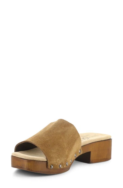 Bos. & Co. Marly Platform Slide Sandal In Cognac Gaucho