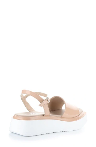 Shop Bos. & Co. Shasta Ankle Strap Platform Sandal In Beige Nappalak