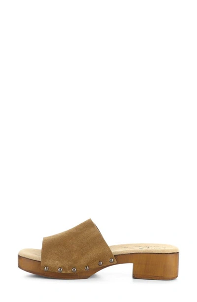 Bos. & Co. Marly Platform Slide Sandal In Cognac Gaucho