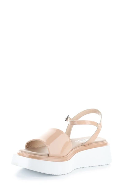 Shop Bos. & Co. Shasta Ankle Strap Platform Sandal In Beige Nappalak