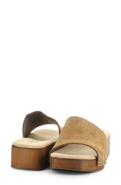 Bos. & Co. Marly Platform Slide Sandal In Cognac Gaucho
