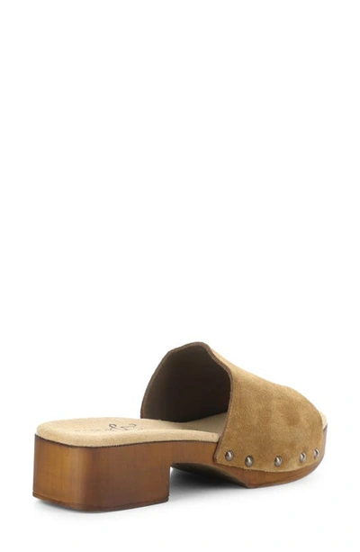 Shop Bos. & Co. Marly Platform Slide Sandal In Cognac Gaucho