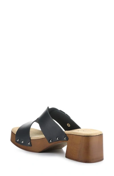 Bos. & Co. Maris Platform Slide Sandal In Black Gaucho