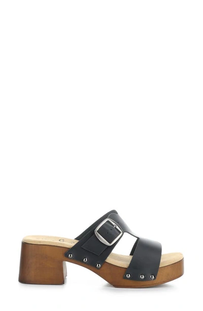 Bos. & Co. Maris Platform Slide Sandal In Black Gaucho