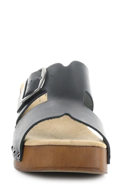 Shop Bos. & Co. Maris Platform Slide Sandal In Black Gaucho