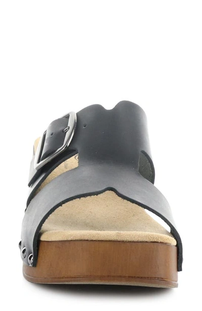 Bos. & Co. Maris Platform Slide Sandal In Black Gaucho