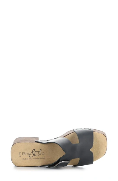 Bos. & Co. Maris Platform Slide Sandal In Black Gaucho