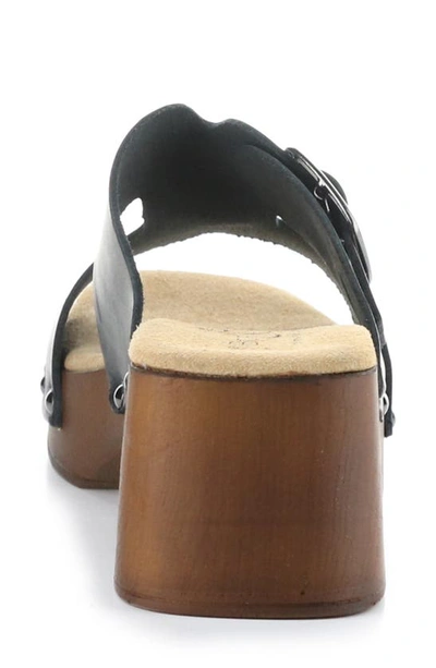Bos. & Co. Maris Platform Slide Sandal In Black Gaucho