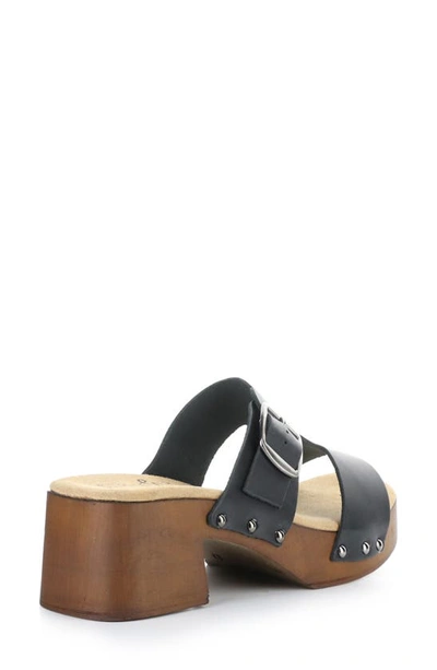 Bos. & Co. Maris Platform Slide Sandal In Black Gaucho