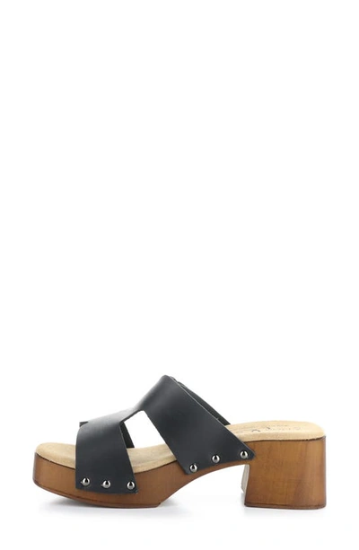 Bos. & Co. Maris Platform Slide Sandal In Black Gaucho