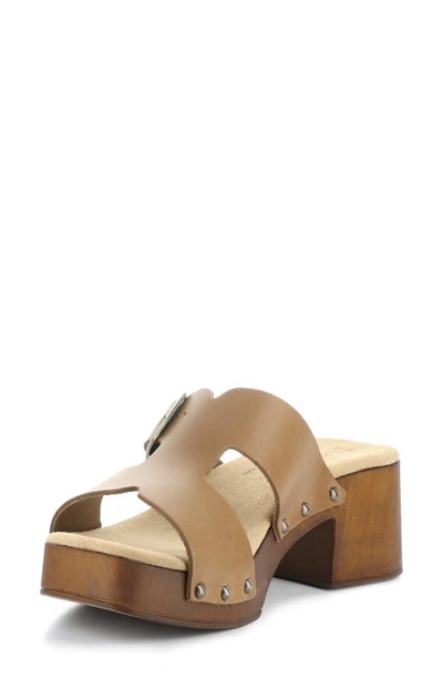 Shop Bos. & Co. Maris Platform Slide Sandal In Tortora Gaucho