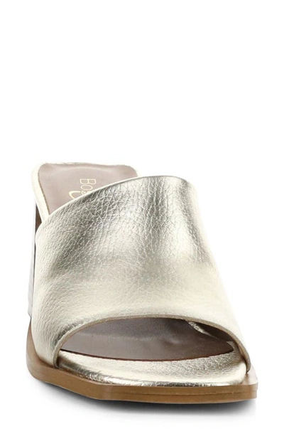 Bos. & Co. Bryn Slide Sandal In Platino Tumbled
