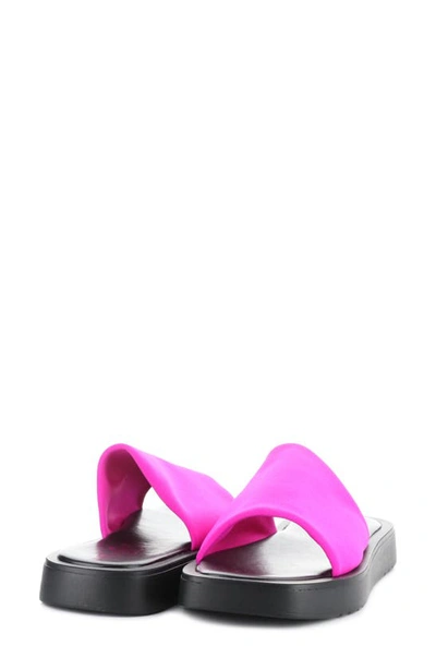 Shop Bos. & Co. Ginny Platform Slide Sandal In Fuxia Lycra