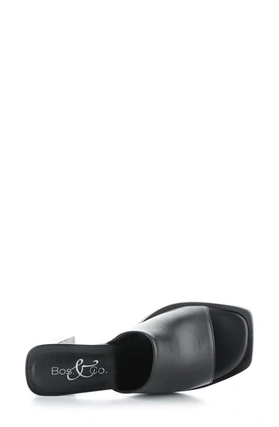 Bos. & Co. Bryn Slide Sandal In Black Nappa