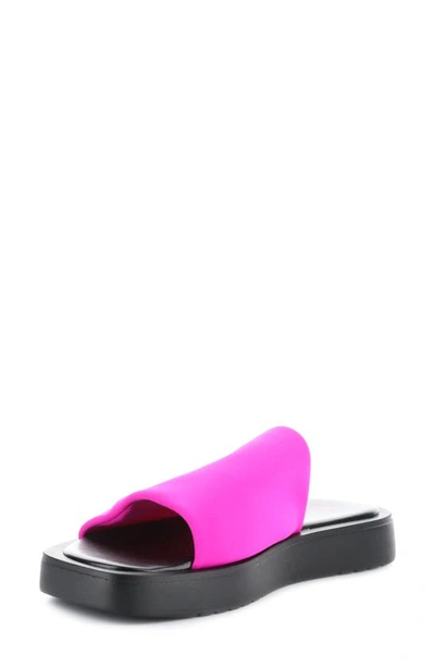 Shop Bos. & Co. Ginny Platform Slide Sandal In Fuxia Lycra