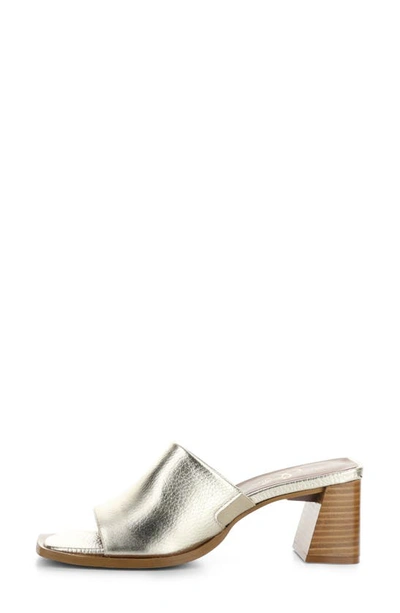 Bos. & Co. Bryn Slide Sandal In Platino Tumbled