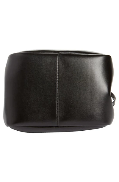 Shop Stella Mccartney Logo Faux Leather Top Handle Bag In Black