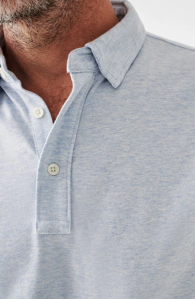 Shop Faherty Movement Polo In Cardiff Blue Heather