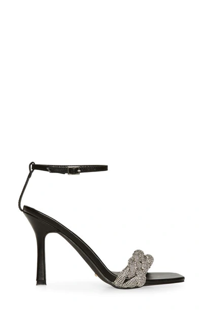 Shop Billini Ballencia Crystal Ankle Strap Sandal In Black-diamante