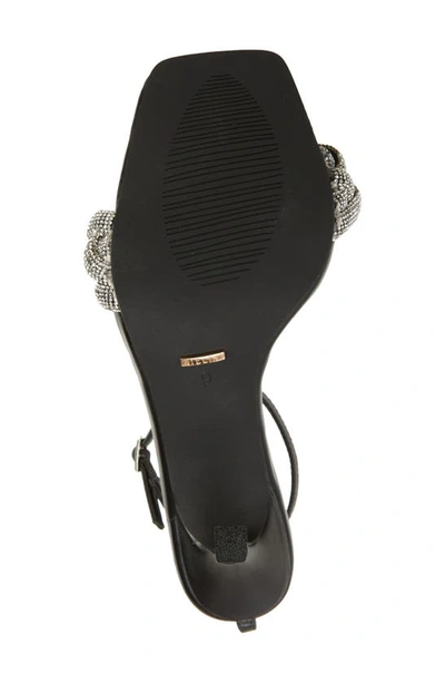 Shop Billini Ballencia Crystal Ankle Strap Sandal In Black-diamante