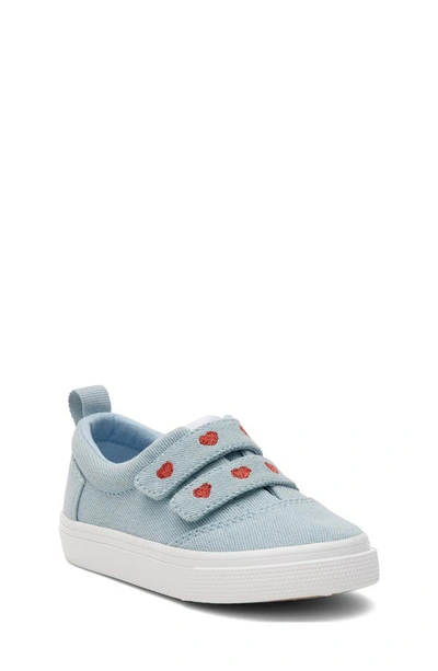 Shop Toms Kids' Fenix Double Strap Sneaker In Light Blue