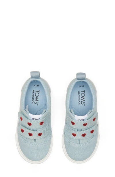 Shop Toms Kids' Fenix Double Strap Sneaker In Light Blue