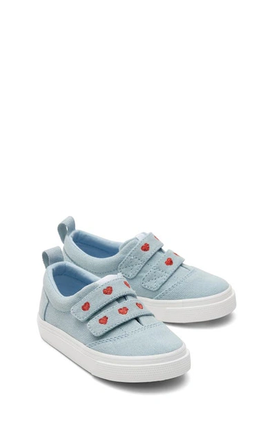 Shop Toms Kids' Fenix Double Strap Sneaker In Light Blue