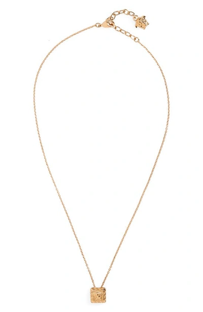 Shop Versace Medusa Pendant Necklace In  Gold