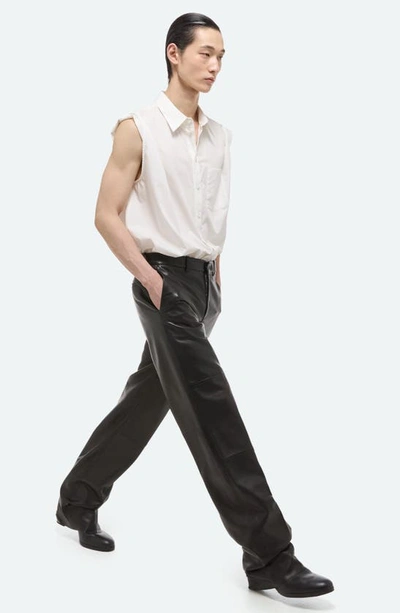 Shop Helmut Lang Gender Inclusive Sleeveless Cotton Button-up Shirt In White