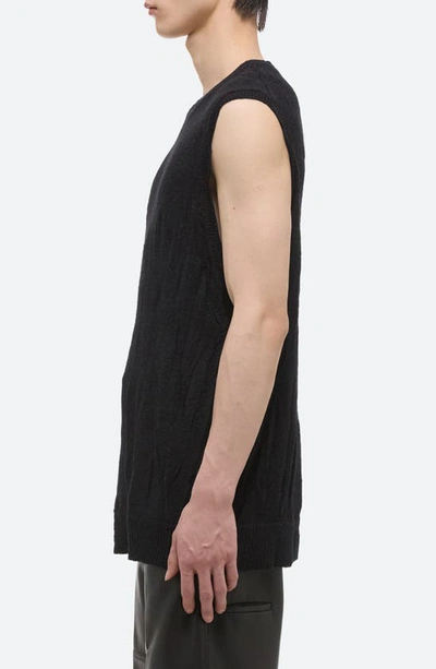 Shop Helmut Lang Gender Inclusive Crushed Knit Sleeveless Sweater In Black - 001