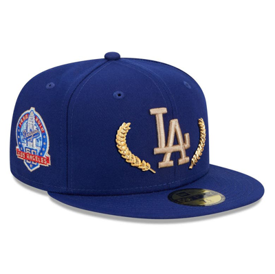 Shop New Era Royal Los Angeles Dodgers  Gold Leaf 59fifty Fitted Hat