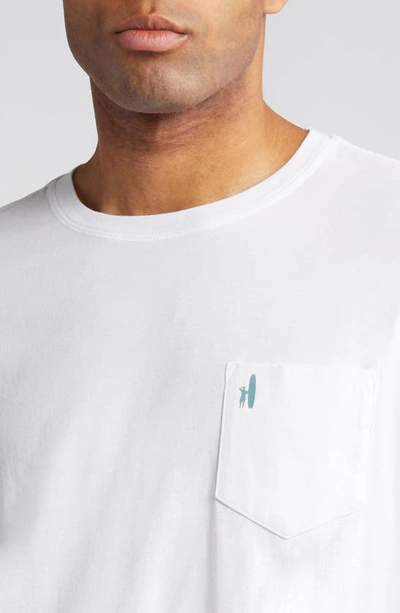 Shop Johnnie-o Surf Galaxy Long Sleeve Pocket T-shirt In White