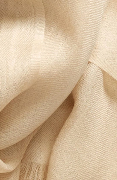 Shop Vince Lightweight Cashmere Scarf In Oat Sand