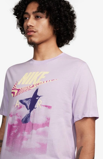 Shop Nike Air Graphic T-shirt In Violet Mist
