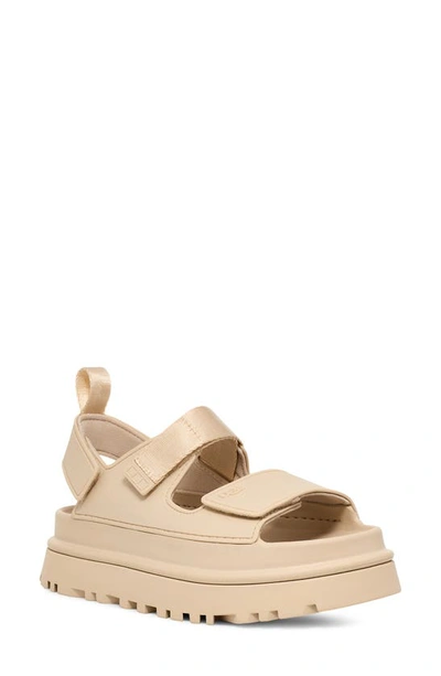 Shop Ugg Goldenglow Slingback Sandal In Sea Salt