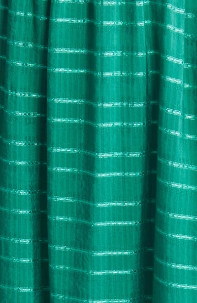 Shop Chelsea28 Shine Stripe Sleeveless Tiered Maxi Sundress In Green Bee