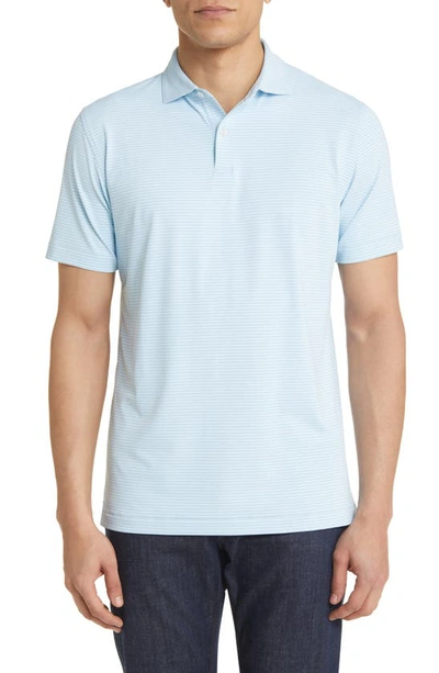 Shop Peter Millar Crown Crafted Ambrose Performance Jersey Polo In Blue Frost
