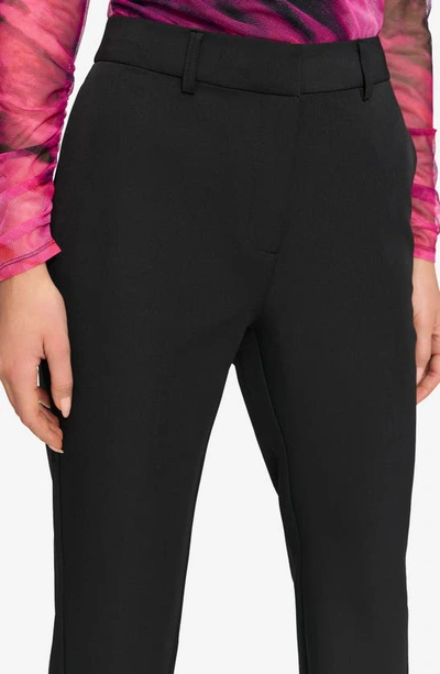 Shop Dkny Sportswear Split Hem Flare Leg Stretch Twill Pants In Black