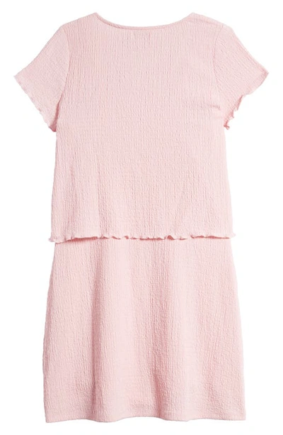 Shop Love, Fire Kids' Short Sleeve Cardigan & A-line Dress Set In Orchid Pink
