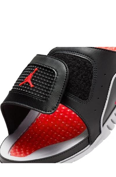 Shop Nike Hydro 4 Retro Slide Sandal In Black/ Fire Red/ Cement Grey