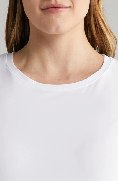 Beyond Yoga Plus On The Down Low Bopo Tee In Cloud White