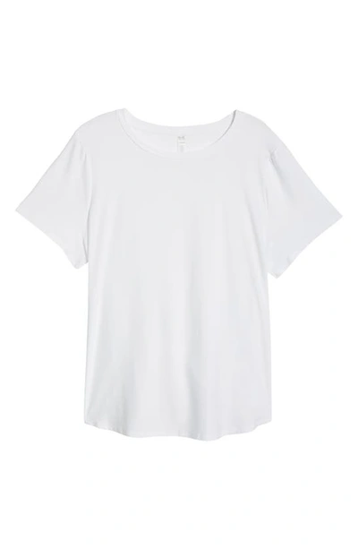 Shop Beyond Yoga On The Down Low Jersey T-shirt In Cloud White