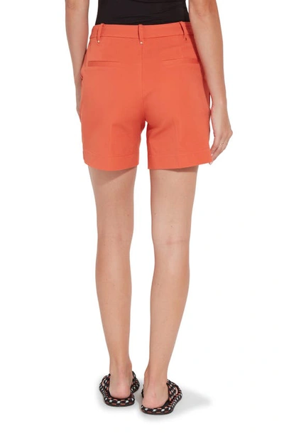 Shop Lyssé Amanda Stretch Twill Shorts In Vibrant Apricot
