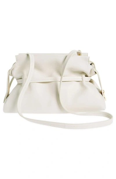 Shop Off-white Zip Tie Leather Crossbody Bag In White