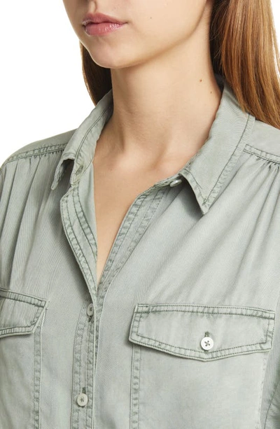 Shop Rails Soren Tencel® Lyocell Button-up Shirt In Sage Denim