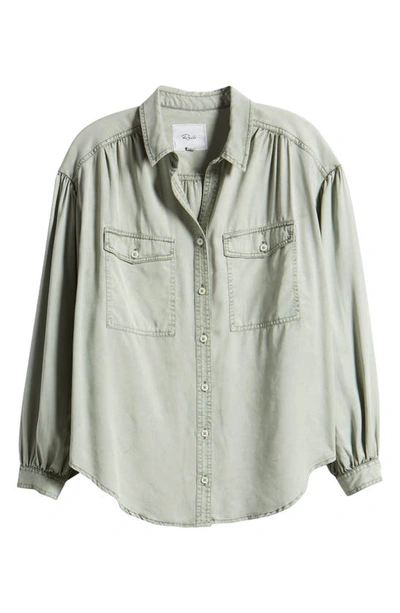 Shop Rails Soren Tencel® Lyocell Button-up Shirt In Sage Denim