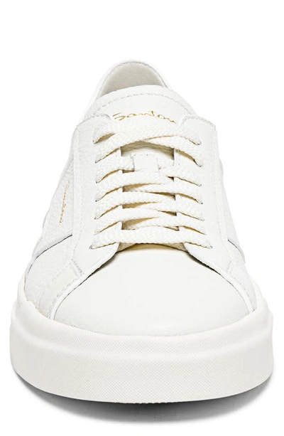 Shop Santoni Double Buckle Inspired Sneaker In White