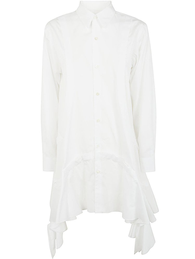Shop Comme Des Garçons Buttoned Long In White