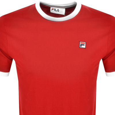 Shop Fila Vintage Marconi Crew Neck T Shirt Red
